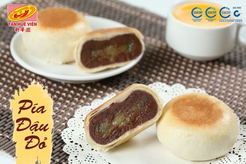 Bánh pía chay đậu đỏ Tân Huê Viên