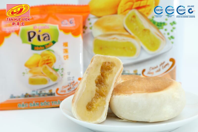 bánh pía chay xoài Tân Huê Viên